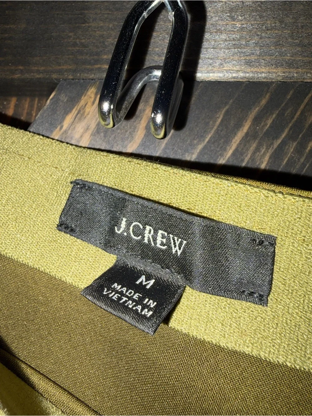 J. Crew Olive A-Line Midi Skirt